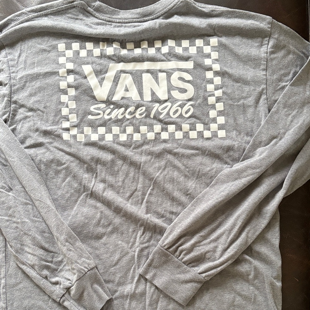 Vans Light Gray Long Sleeve Men's Tee